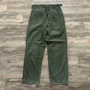 Vintage 70s Military OG-107 HBT Trouser Pants Size 30X29